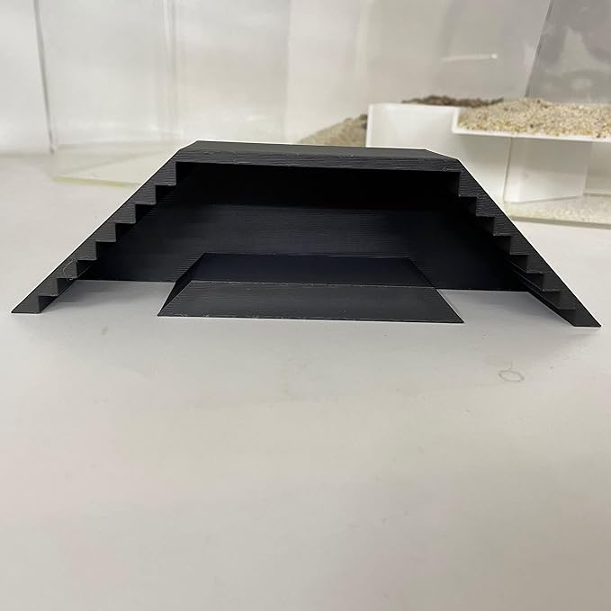 Aquarium Undergravel Fish Tunnel Hide Cave Corner Fishes Tank Decorations Under Gravel Viewing Tunnel Fish Cave for Aquarium Hideout (Black,Style 2)