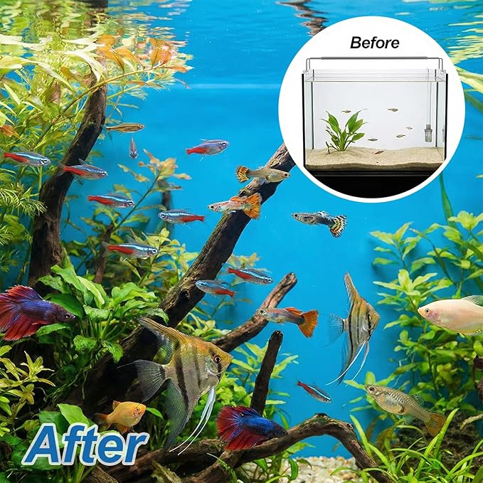 3Pcs Aquarium Filter Media Bag, Fine Mesh Aquarium Media Bag with Drawstring, Reusable Purigen Bags for Aquariums Fish Tank Rock Gravel Charcoal