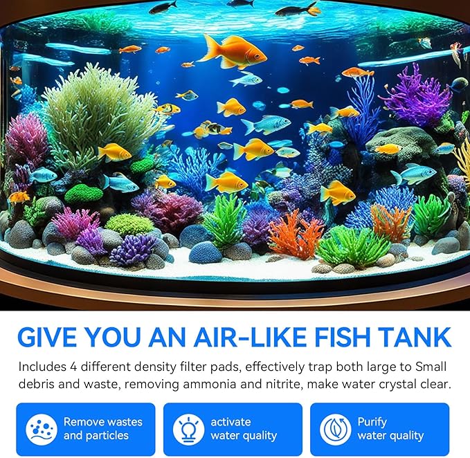 Canister Filter Replacement for Penn Plax 700/1000 CCF2UL/CCF3UL Canister Filter Aquarium Canister Filter Parts Bio Floss Sponge Compatible with Cascade 1000 Filter for Aquariums Fish Tank 16 Pack