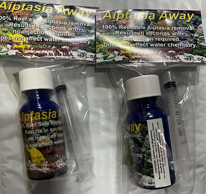 Aiptasia Away Majano EIiminator Aquarium ReefSAFE Coral Fish Food (2 of 1 Oz Bottles)