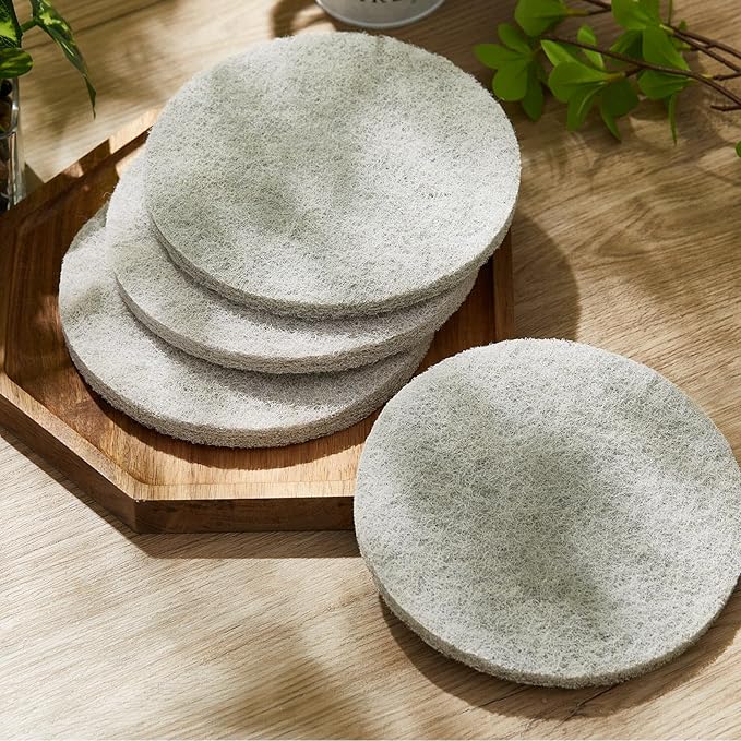 Tranqun 12 Pack Filter Pads Compatible with Fx4 Fx5 / Fx6 7.09 x 7.09 x 0.63 Inch Ammonia Remover Pad Replacement Cellucotton Aquarium Filter Accessories