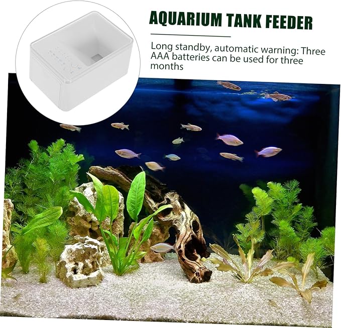 1set Automatic Fish Feeder Programmable Fish Food Dispenser for Small Aquariums Silent Easy Installation and Vacation Feeding