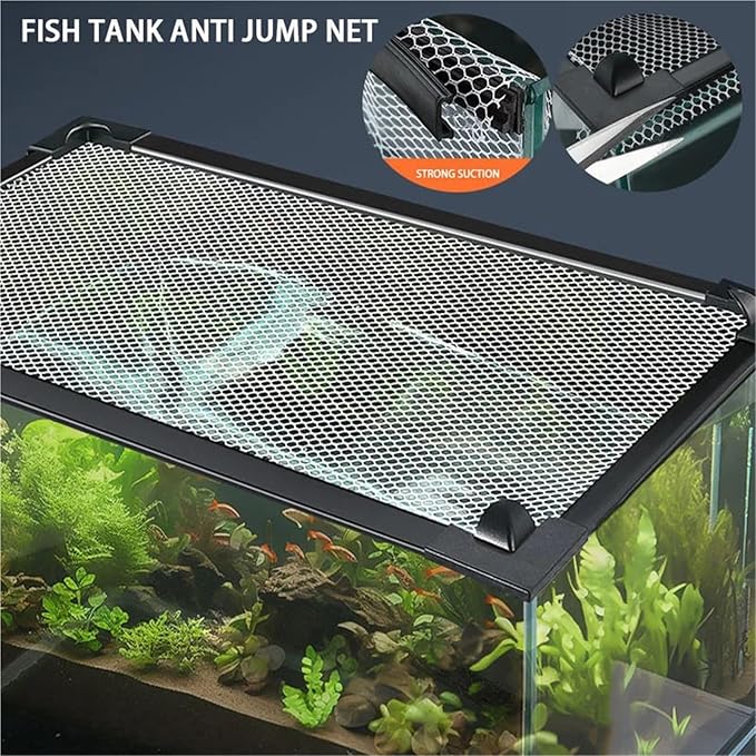 Mesh Screen Netting for Fish, DIY Magnetic Fish Tank Lid Multiple Sizes