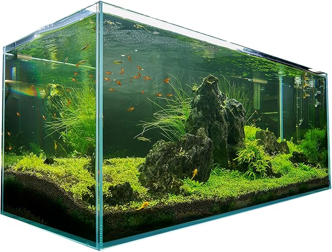 Landen 120P 72.2 Gallon Rimless Low Iron Aquarium Fish Tank, W47.2 × D19.7 × H19.7 (120x50x50cm) 12mm Thickness with Black Nano Foam Leveling mat Included