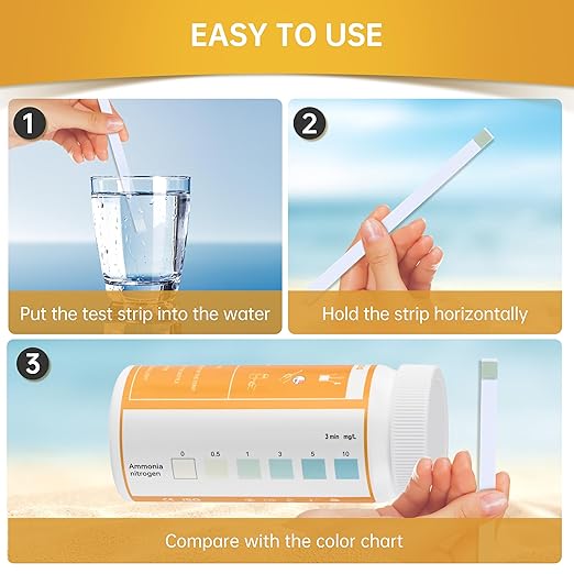 AAwipes Aquarium Test Strips 8-in-1 100PCS & Ammonia Test Strips 100PCS
