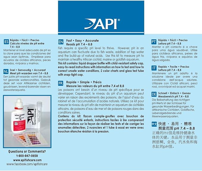 Api High Range Ph Test Kit For Fresh & Saltwater