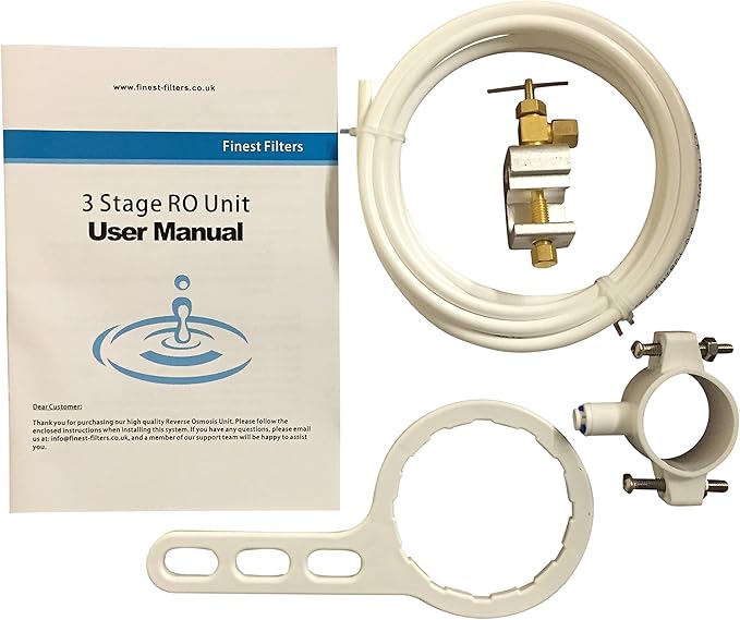 Finest-Filters 50gpd 3 Stage Compact Reverse Osmosis RO Unit Complete with Accessories