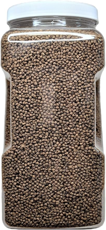 Cichlid Pellets, 45% Protein Floating 3.5mm (9/64") Pellets for Discus,Oscars, Central American, South American Cichlids…1-lb 10oz Med Jar