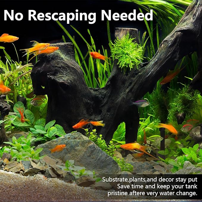 Aquarium Baffle Water Change Diffuser, Extra Large Spill-Proof Tool for Rimless & Rimmed Fish Tanks, Safely Protects Decorations, Substrate and Plants During Water Changes(Extra Large Size)