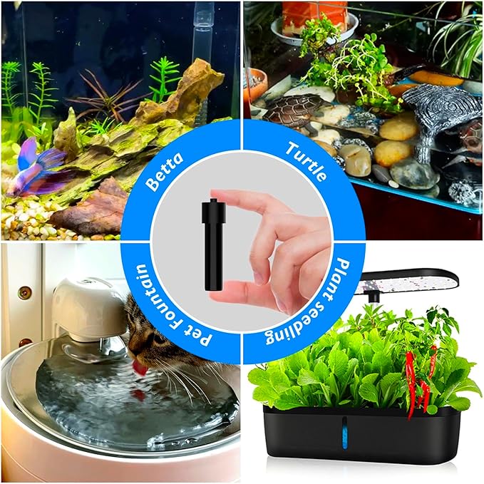 50W Small Aquarium Heater Betta Heater for 5-10 Gallon Freshwater & Saltwater Tanks, Alumina Ceramic Fish Tank Heater Turtle Heater with Dry-Run & Overheat Protection