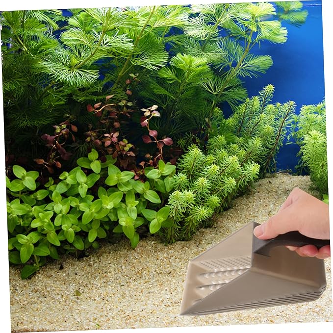 Levemolo Plastic Sand Shovel for Fish Tanks Multi-Function Substrate Cleaning Tool for Home Aquariums and Comfortable Design for Easy Corner Access for Tank Maintenance