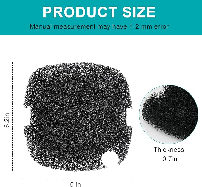 Aquarium Filter Foam Compatible with Marineland C-Series and Magniflow 160 and 220 Canister Filters,Fish Tank Sponge Filters Supports Biological And Mechanical Aquarium Filtration, Rite-Size S