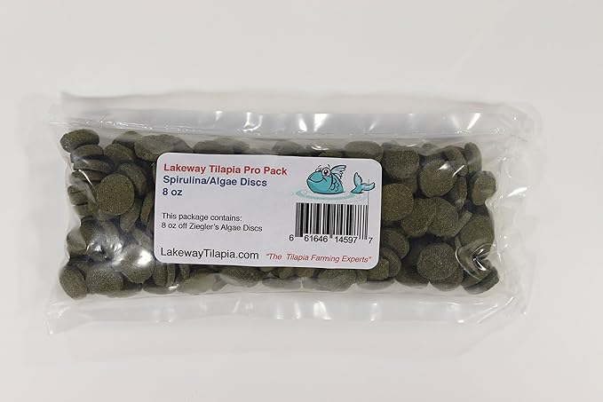 Pro Pack Zieglers Spirulina Algae Discs Tilapia Food - 8 Ounces c