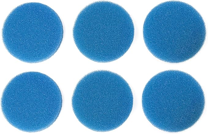Blue Coarse Foam Media Filter Pads Suitable for Eheim Classic 2215/350 2616151(Pack of 6)
