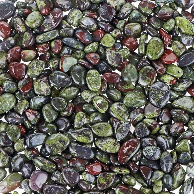 Colorful Agate 1lb Crystal Polished Tumbled Stones Irregular Shaped Crystal Chips Bulk Natural Gemstone Aquarium Gravel Rocks Vase Filler Fish Tank Gravel Home Decoration (Dragon Blood)