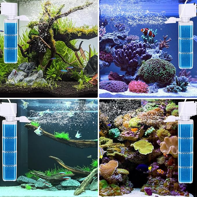 fishkeeper Replacement Filter Sponge for Aquariums (3 Pack), Washable and Reusable Biological Filter Sponge Media for Fish Tanks