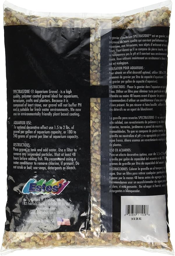 Spectrastone Shallow Creek Regular for Freshwater Aquariums, 5-Pound Bag