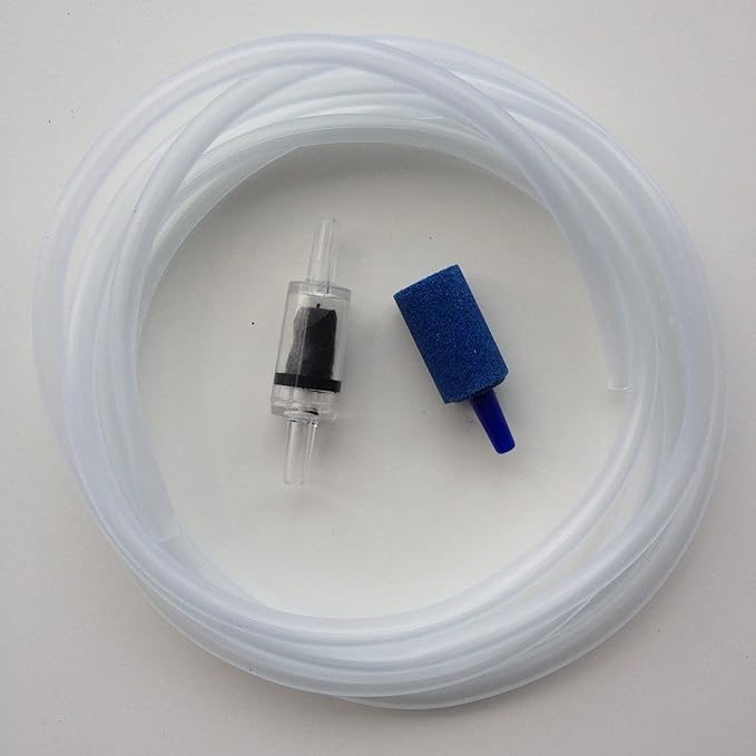 Finest-Filters Aquarium Air Pump Accessory Kit (Airline, Air Stone and Check Non Return Valve) (2m Airline 1 x Check Valve 1 x Air Stone)