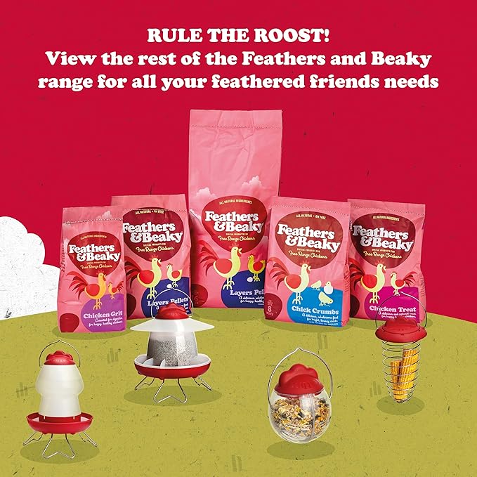 Feathers and Beaky & Beaky Free Range Layers Pellets 15kg, Clear