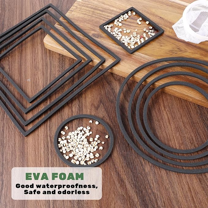 10 Pcs Fish Feeding Rings Set, Floating Plant Ring Aquarium Plant Corral Round Square Fishes Feeder Rings Aquariums Floating Plants Barrier Fishes Tanks Aquarium Floating Ring for Fish Tank Aquariums