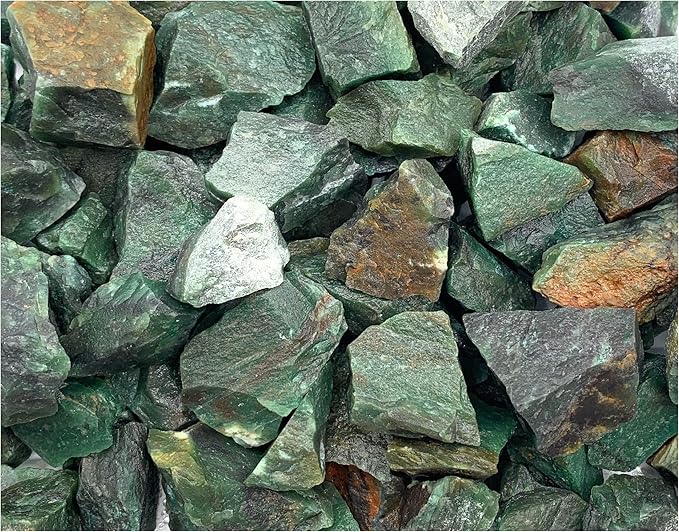 Fantasia Materials: 1 lb Imperial Z Green Rough Stones from India