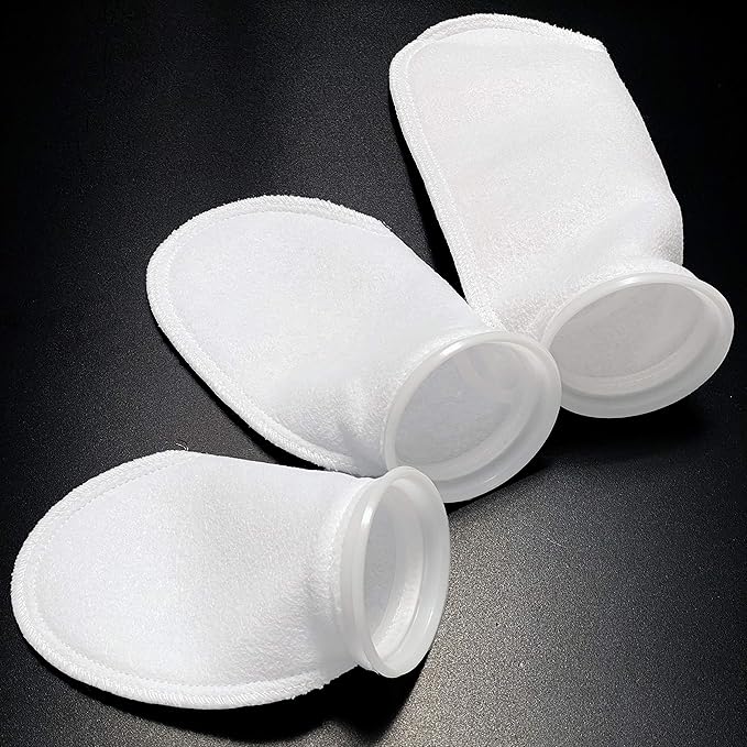 Sock Filters - 200 Micron - Aquarium Felt Filter Bags - Custom Made in USA (4 Inch Ring by 10.5 Inch Long 36 Pack)