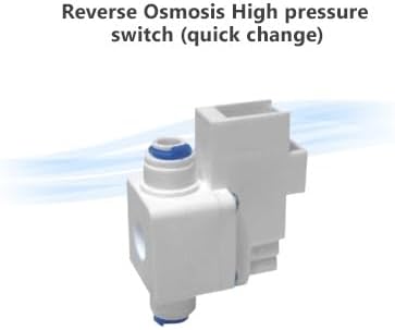 Reverse Osmosis 50 GPD RO Booster Pump + High Pressure Switch, 2 Connect Fittings - 1/4 OD x 3/8 MIP Elbow