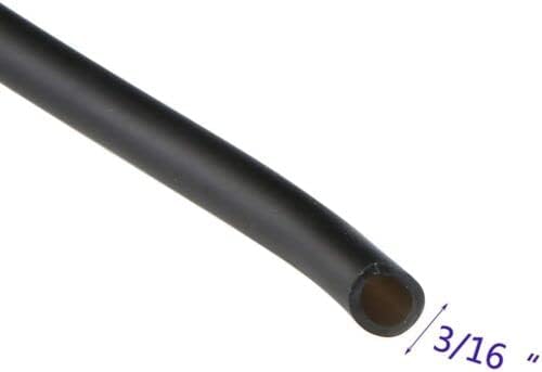 Wave Point 100 Feet 3/16-Inch Food Grade Flexible Silicone Air Tubing for Aquariums, Terrariums, Hydroponics (Black - 100 ft)
