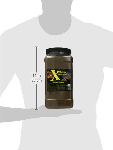 Xtreme Cichlid Peewee 1.5 mm Pellets - Proven Nutrition for Cichlids - Balanced Amino Acids, Boost Immune & Digestive Health, Color & Energy, Max Protein Freshwater Fish Food – USA Farm Grown (72oz)