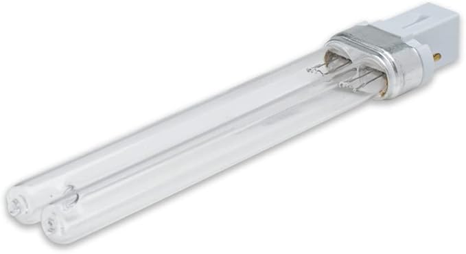lumenivo 9W UV Light Bulb for Pond Filter, Aquarium Filter 2-Pin G23 Bulb UV Aquarium Light to Kill Algae - UV G23 Base Light Bulb 9W Perfect Jebao Aquatop Tetra Pond Sunsun Grech Super