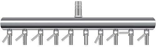10-Way Air Flow Control Lever Valve with Airline Tubing Connector for Aquarium Fish Tank