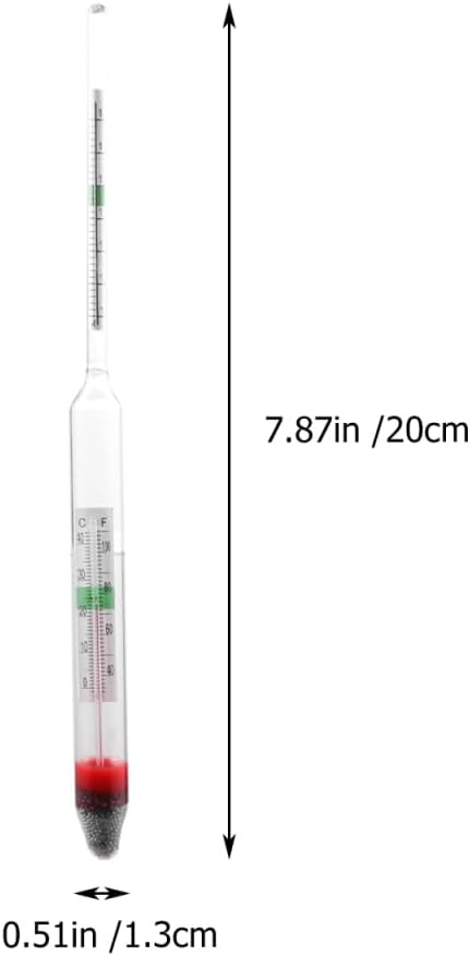 balacoo 4 Pcs Aquarium Hydrometer with Thermometer for Fish Tank Saltwater Salinity Measurement Floating Accurate Areometer 7.87In