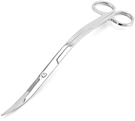 RLECS Aquarium Stainless Steel Water Grass Scissors 9.8" Sand Leveler Aquatic Plant Tongs Scissors Fish Tank Landscaping Tools
