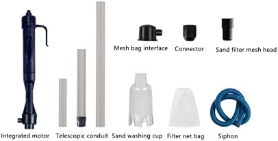 Electric Aquarium Fish Tank Siphon Pump Vacuum Gravel Water Filter Cleaner Pipe for Wash Sand Water Changing Water Shower Absorb Dirt