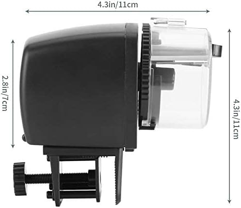 Yosoo Automatic Fish Feeder for Aquarium, Vacation Weekend Fish Food Dispenser with Automatic Digital Timer for Flake Pellets, Pellets, Powders and Strips