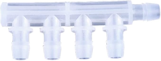 5pcs PP Equal Dia 5-Ways Connector Aquarium Tank Air Pump Hose Joint Garden Irrigation System Pipe Pagoda Joints,7.9m