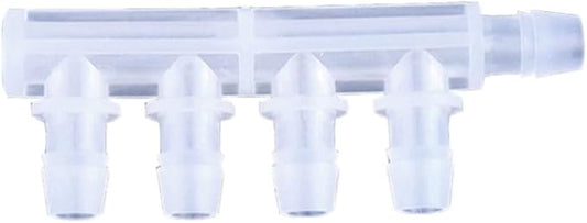 5pcs PP Equal Dia 5-Ways Connector Aquarium Tank Air Pump Hose Joint Garden Irrigation System Pipe Pagoda Joints,7.9m