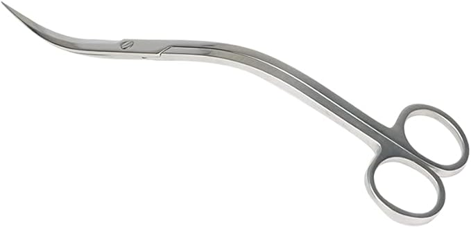 BROPC Stainless Steel Mirror Wave Scissors - 9.8" Aquarium Scissors for Saltwater and Freshwater Plant Trimming and Maintenance