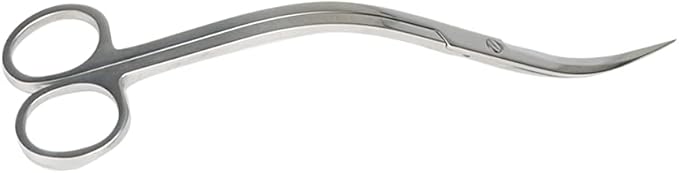 BROPC Stainless Steel Mirror Wave Scissors - 9.8" Aquarium Scissors for Saltwater and Freshwater Plant Trimming and Maintenance