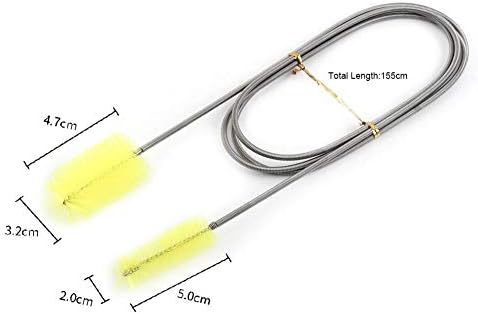 Aquarium Filter Cleaning Brush 61 Inch Long Flexible Nylon Fish Tank Tube Cleaner for Air Pump Pipe Accessories Debris Removal