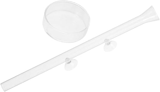 Milisten Acrylic Aquarium Fish Feeder with 2cm Diameter Feeding Tube and 45cm Height, Shrimp Feeding Tray for Fish Tank, Automatic Shrimp Feeder for Aquarium Pets