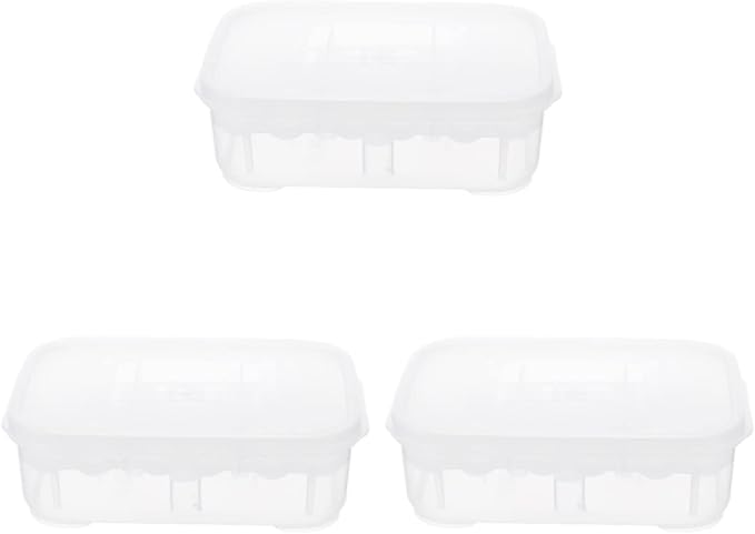 3pcs Box Container Hatching Reptile Lizards Lizard Breeding Snake for Tray Gecko Hatchery Feeding Hatcher Transparent Reptiles Eggs -Layer Grids Incubation Drawer Incubator