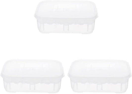 3pcs Box Container Hatching Reptile Lizards Lizard Breeding Snake for Tray Gecko Hatchery Feeding Hatcher Transparent Reptiles Eggs -Layer Grids Incubation Drawer Incubator