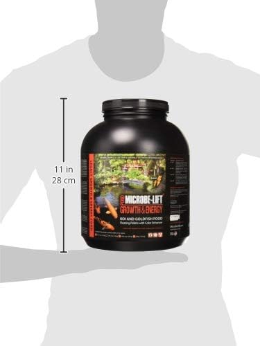MICROBE-LIFT High Growth and Energy Floating Fish Food Pellets for Ponds, Water Gardens, and Fountains, Safe for Live Goldfish and Koi, 5.25 lbs