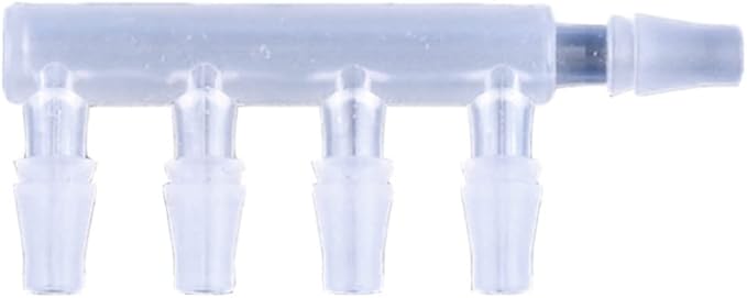5pcs PP Equal Dia 5-Ways Connector Aquarium Tank Air Pump Hose Joint Garden Irrigation System Pipe Pagoda Joints,4.8mm