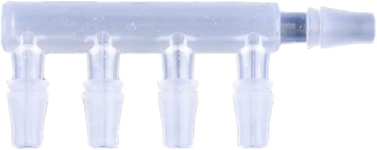 5pcs PP Equal Dia 5-Ways Connector Aquarium Tank Air Pump Hose Joint Garden Irrigation System Pipe Pagoda Joints,4.8mm