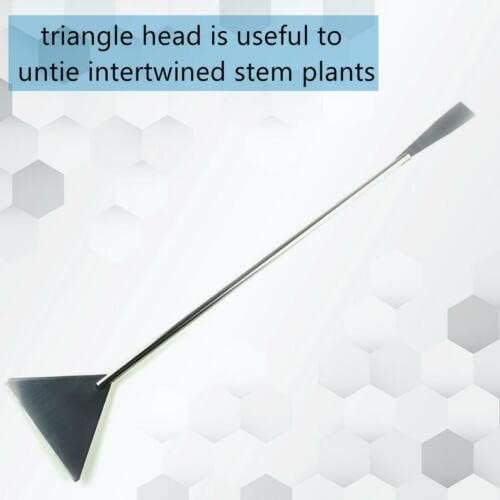 A2Z-Aquascaping Maintenance Tools Accessories,Anti-Rust Stainless Steel Tweezers Scissors Spatula for Aquarium Tank Clean, Fish Tank, Bonsai, Algae Scrapers (12" Substrate Spatula)