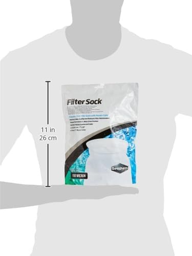 Seachem Laboratories 1552 Filter Sock (100 Micron) 17.5 x 40.5 cm, White
