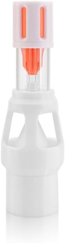 Fish Tank Silencer, H-Shaped Anti-Overflow Filter, Plastic Brush Spiral Filter, Fish Tank Accessory(Orange,32mm)