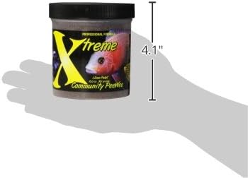 Xtreme Community Peewee 1.5mm Pellets: Slow Sinking & Ideal for Community Fish - Boosts Immune & Digestive Health, Enhances Color & Energy, Max Protein Fish Food – USA Farm Grown (10oz)